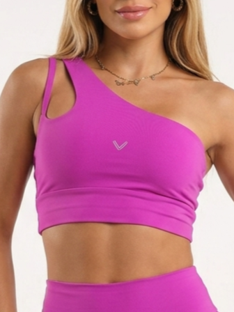 Top fitness de poliamida com bojo removivel